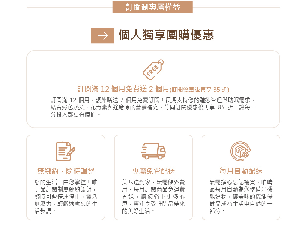 唯睛品訂閱制